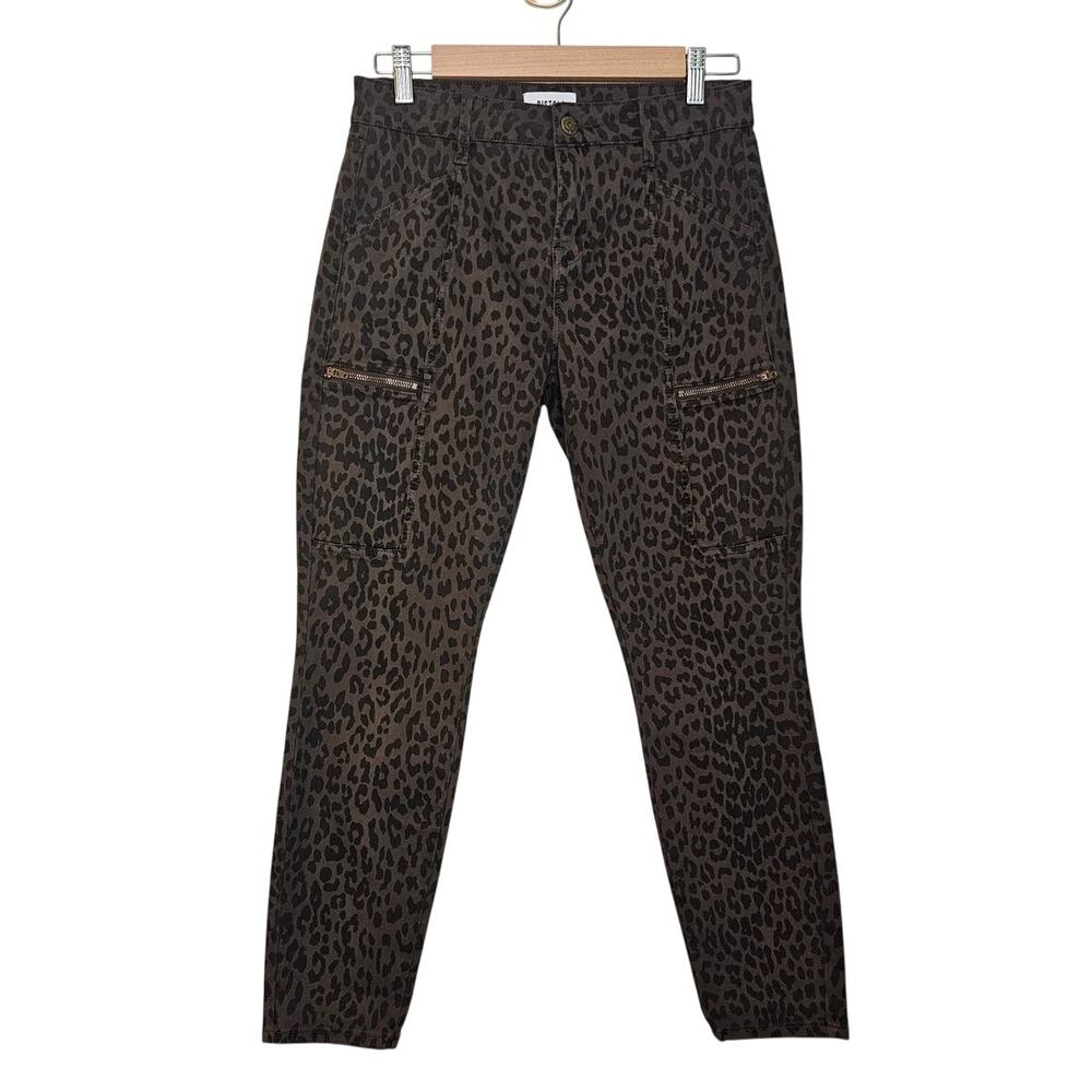 Pistola Leopard Print Hannah Running Wild Cargo Skinny Jeans Size 28